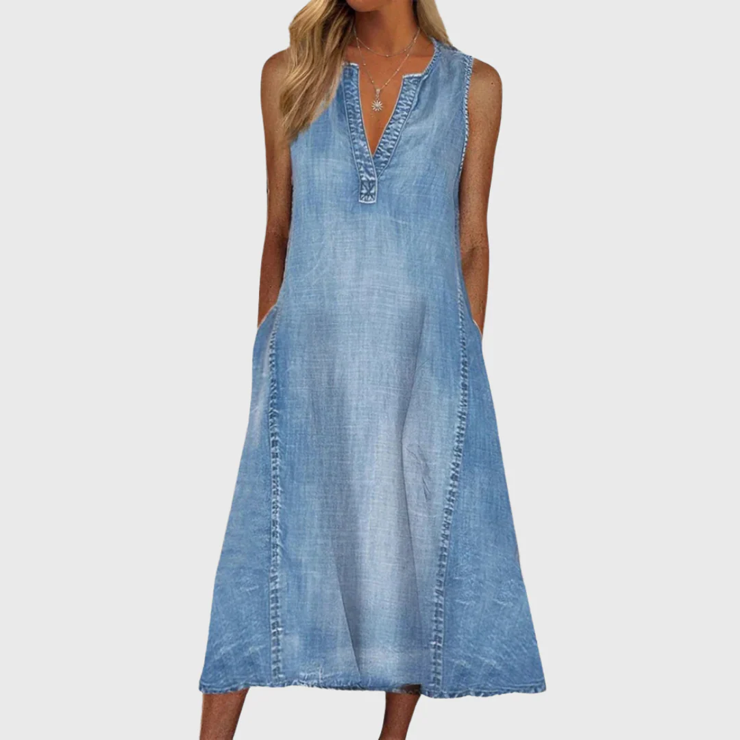 Emerson | Women's Denim Flowy Dress Casual