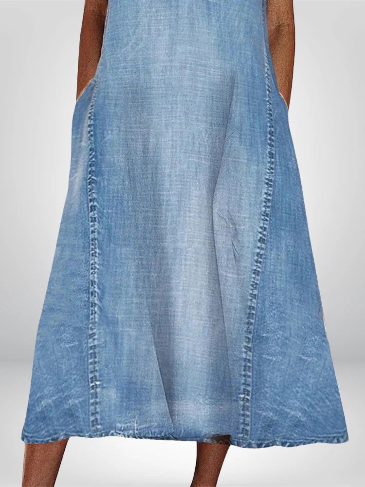 Emerson | Women's Denim Flowy Dress Casual - Image 3
