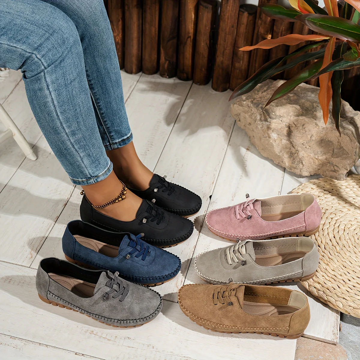 Evelyne | Women's Lace-Up Comfort Loafers - Image 5