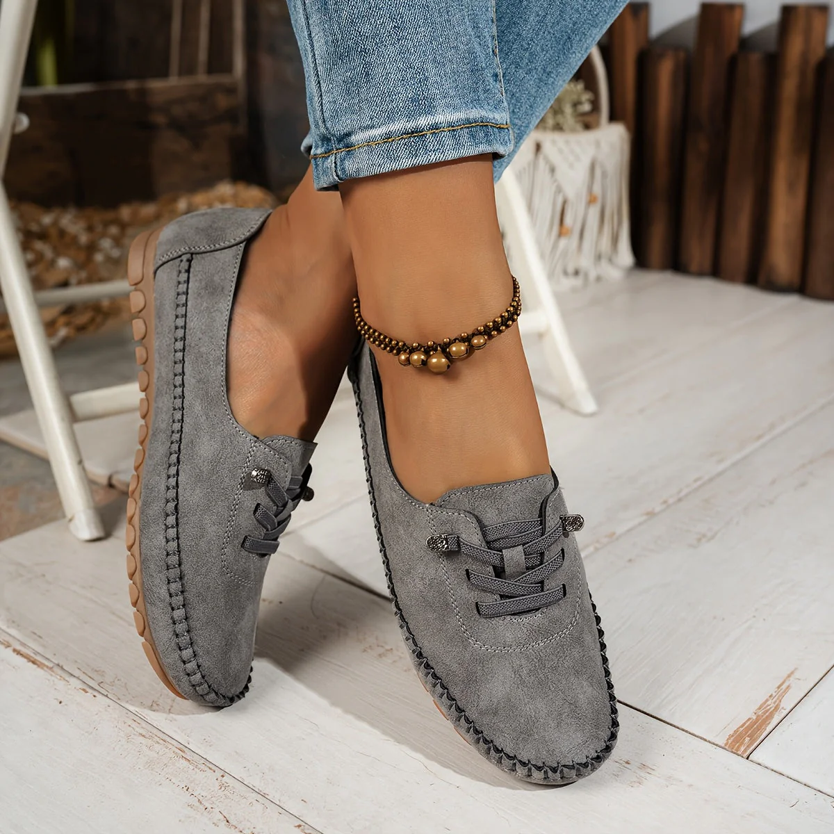 Evelyne | Women's Lace-Up Comfort Loafers - Image 7