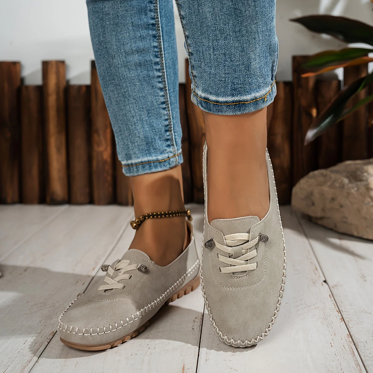 Evelyne | Women's Lace-Up Comfort Loafers - Image 8