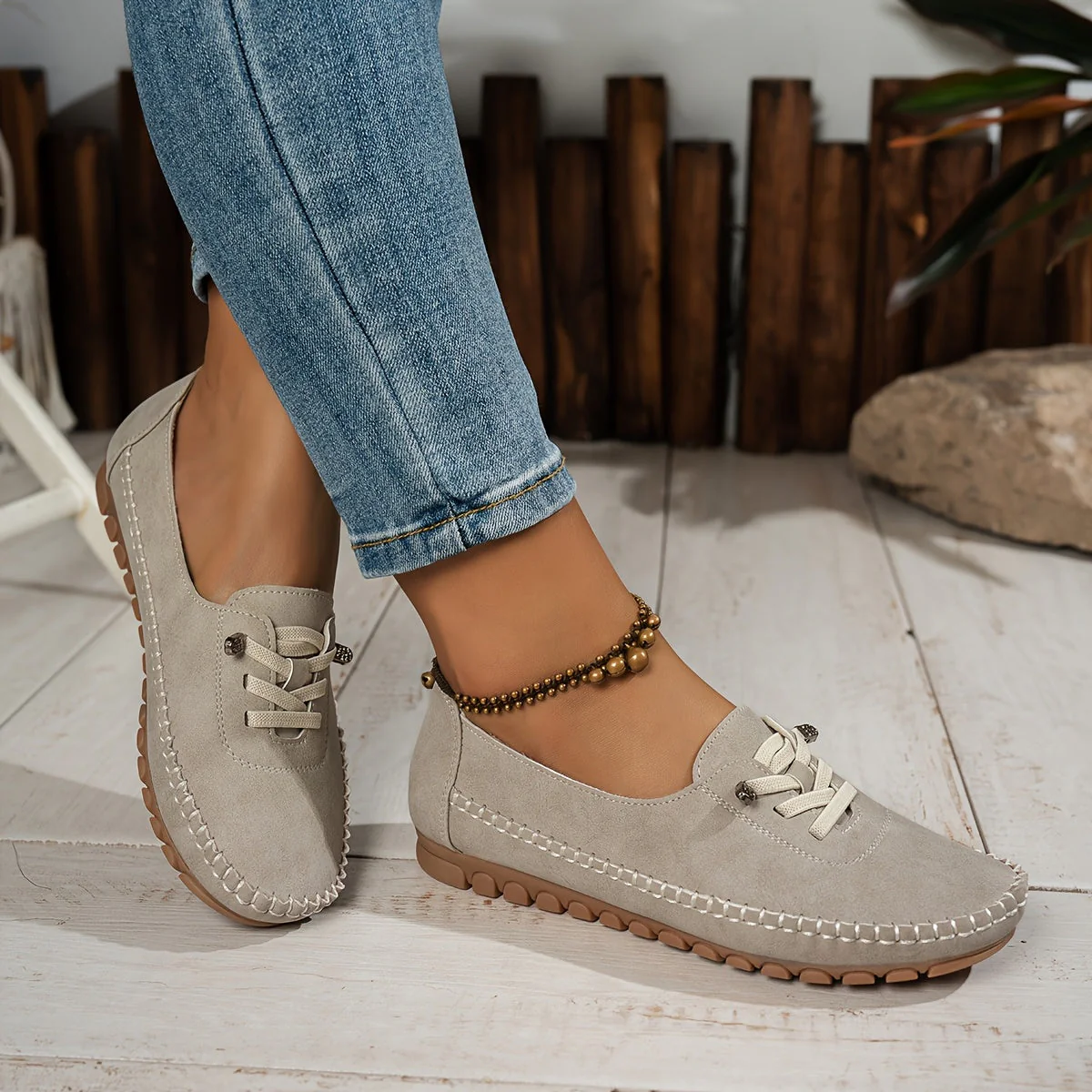 Evelyne | Women's Lace-Up Comfort Loafers - Image 9