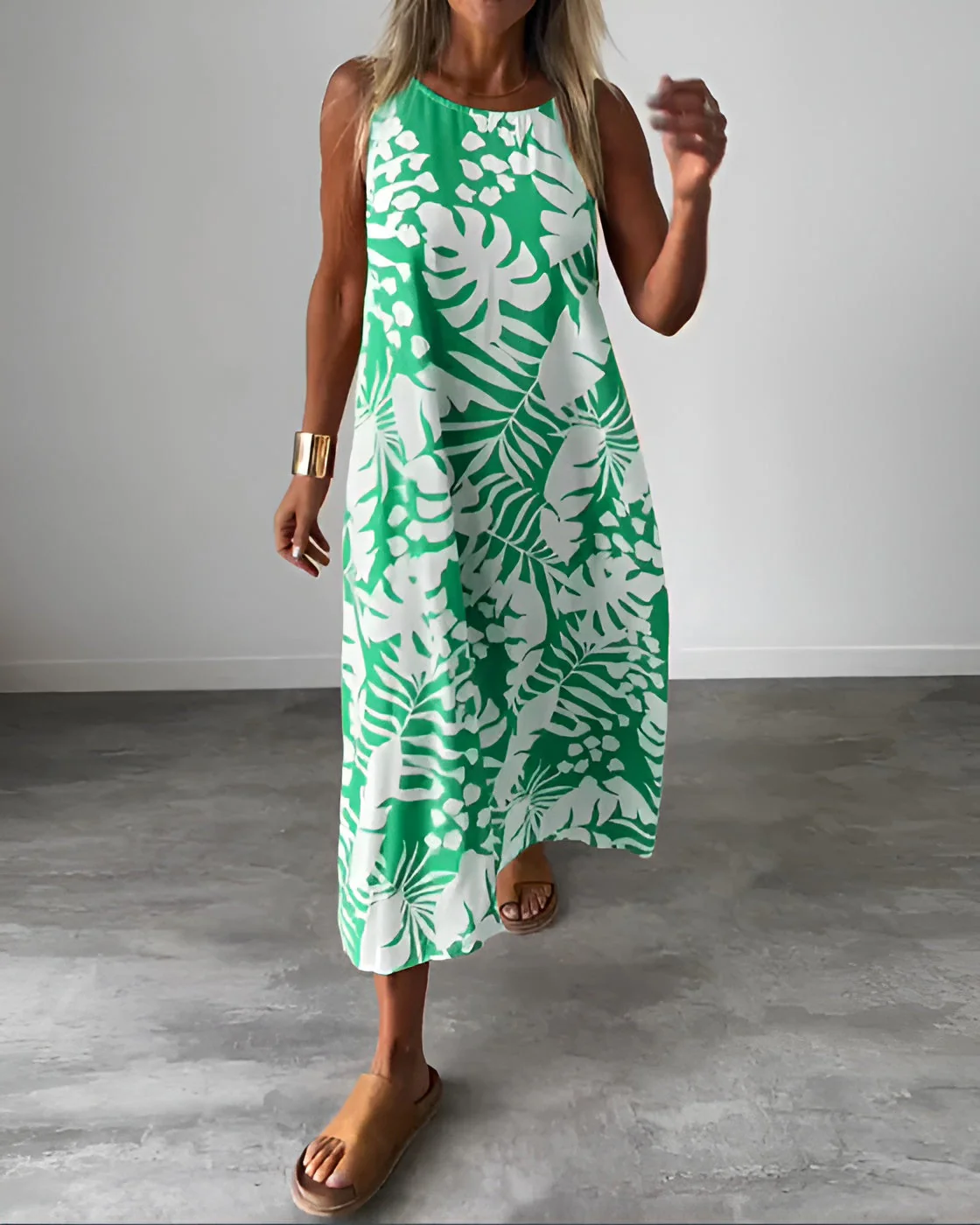 Felicity | Women's Sleeveless Draped Elegant Dress Evening - Image 2