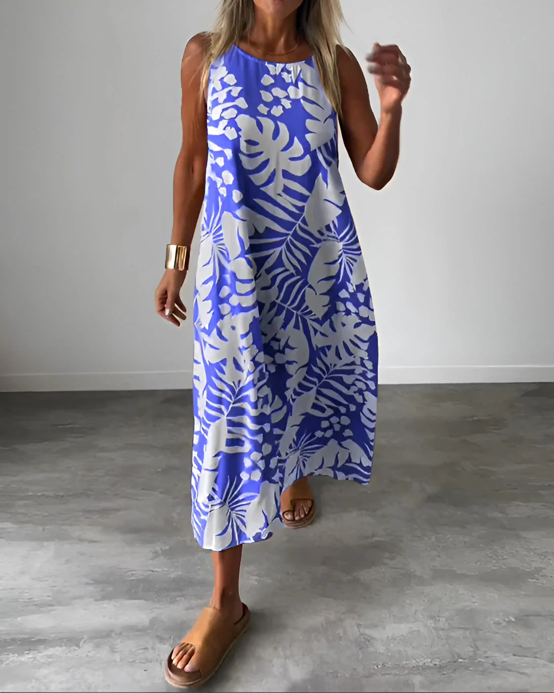 Felicity | Women's Sleeveless Draped Elegant Dress Evening - Image 3