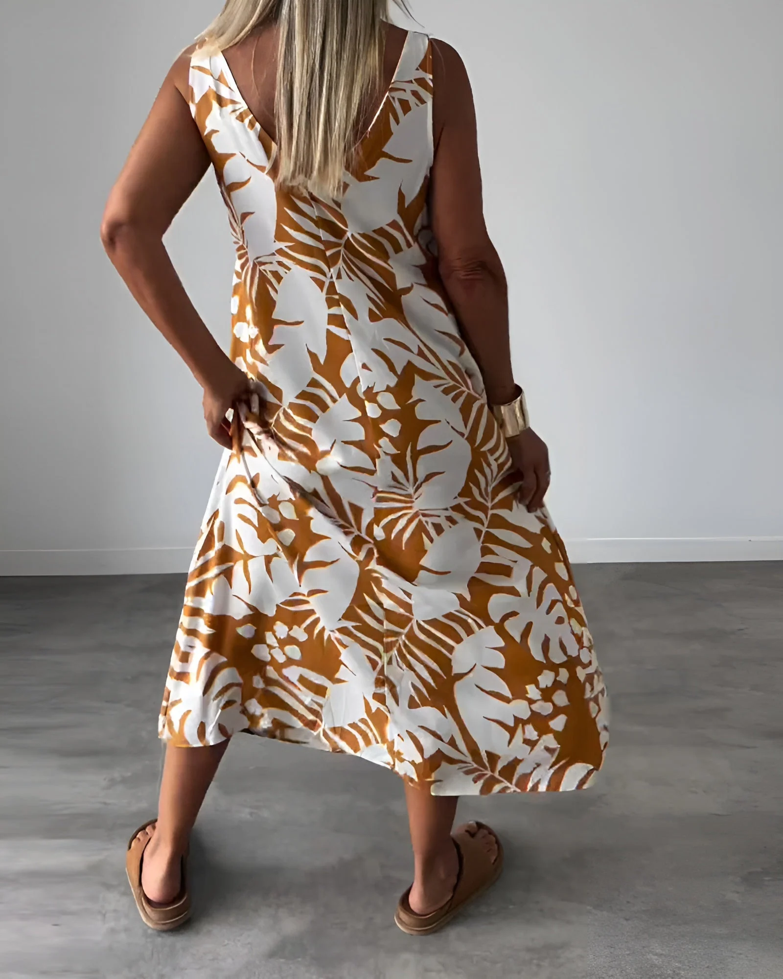 Felicity | Women's Sleeveless Draped Elegant Dress Evening - Image 7