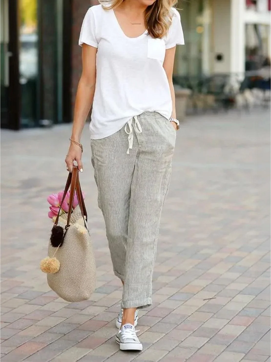 Felicity | Women's Drawstring Casual Pants - Image 5