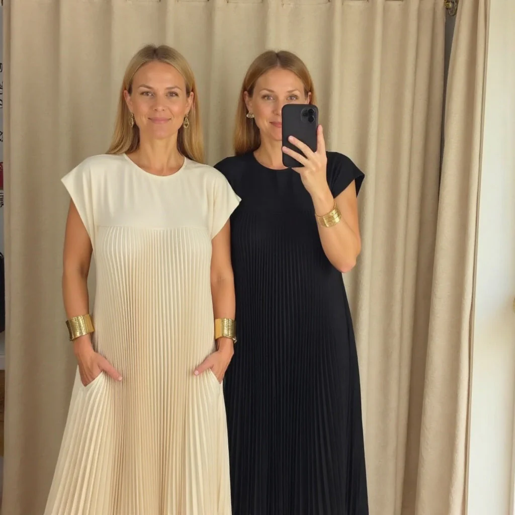 Fern | Women's Flowy Pleated Maxi Dress Cocktail - Image 13