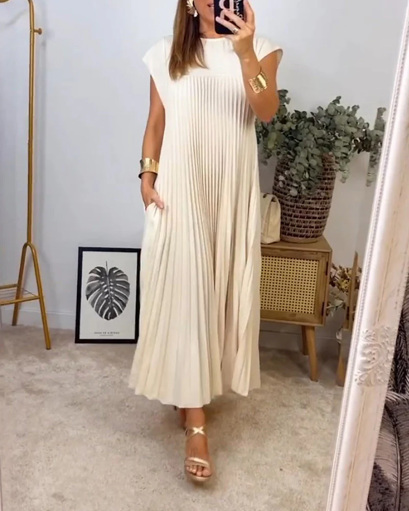 Fern | Women's Flowy Pleated Maxi Dress Cocktail - Image 14