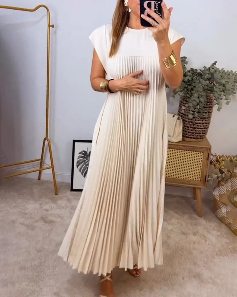 Fern | Women's Flowy Pleated Maxi Dress Cocktail - Image 16