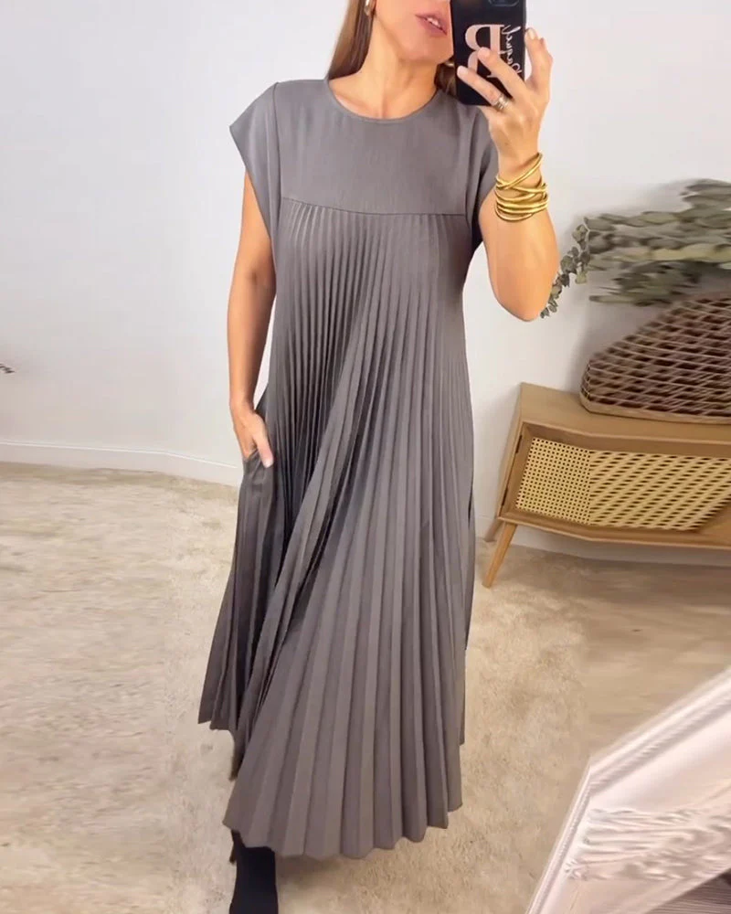 Fern | Women's Flowy Pleated Maxi Dress Cocktail - Image 6