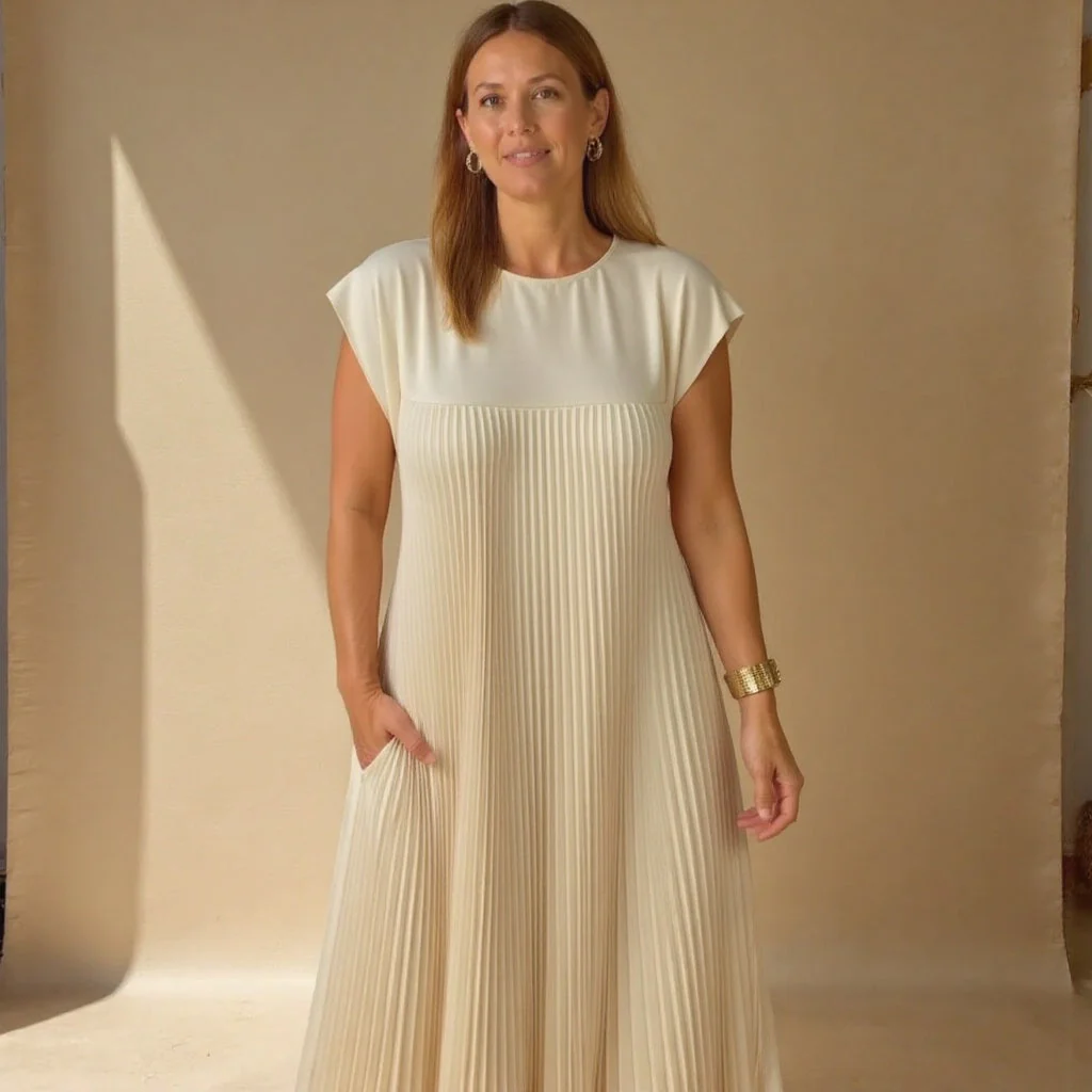 Fern | Women's Flowy Pleated Maxi Dress Cocktail - Image 8