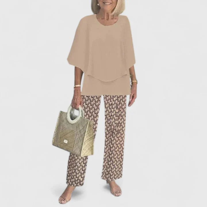 Fern | Women's Casual Floral Print Top and Wide-Leg Pants Set - Image 15
