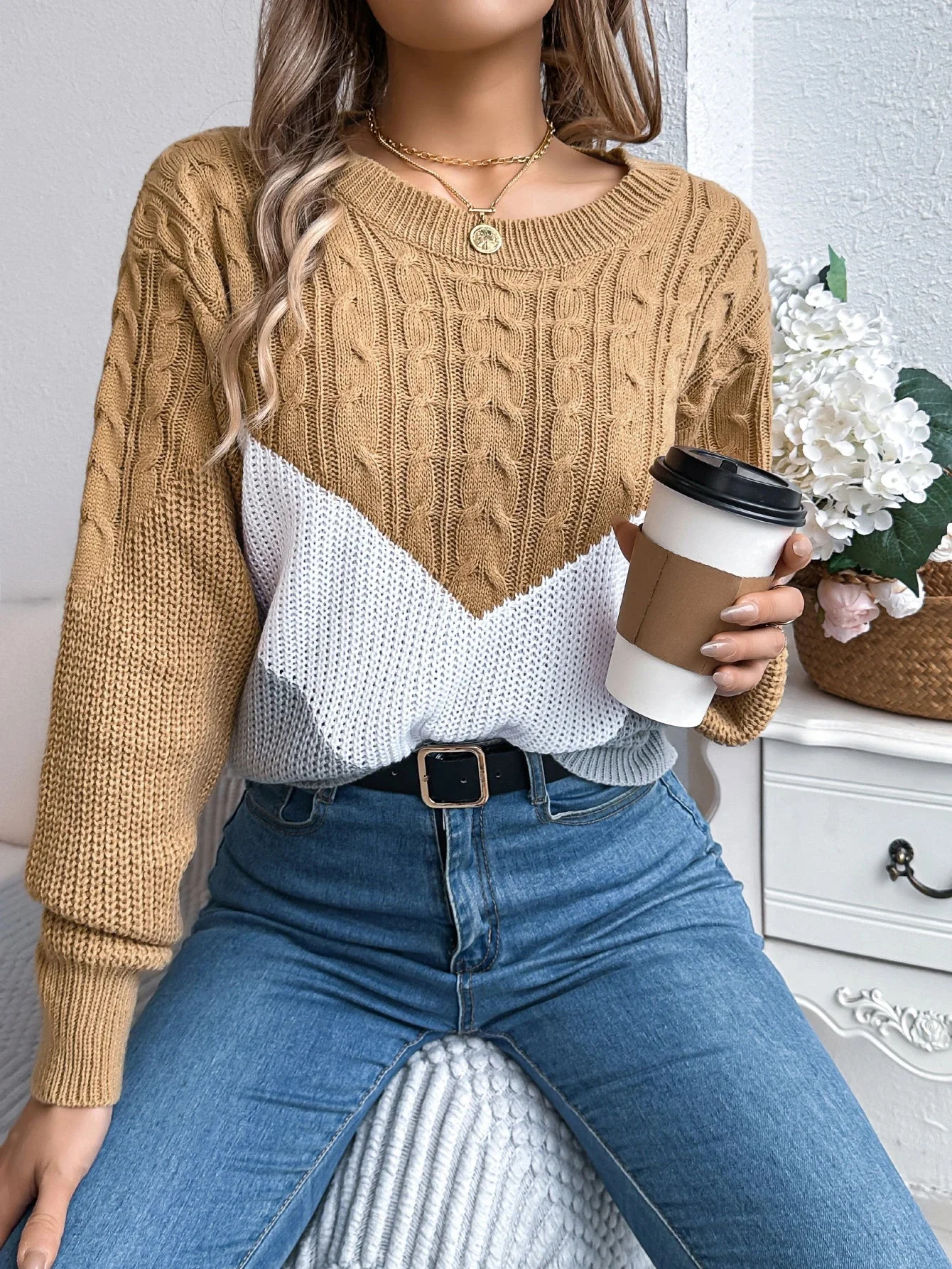 Flora™ | Chevron Stitch Pullover - Image 4