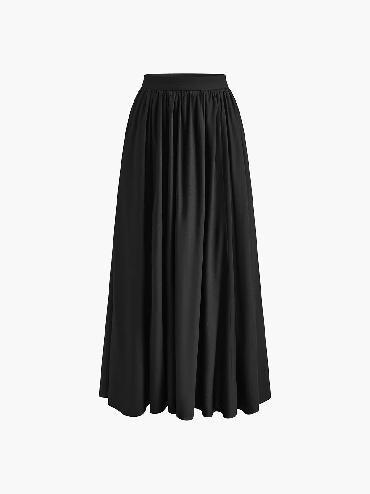 Florence | Women's High Waist Pleated A-Line Maxi Skirt with Pockets - Image 10