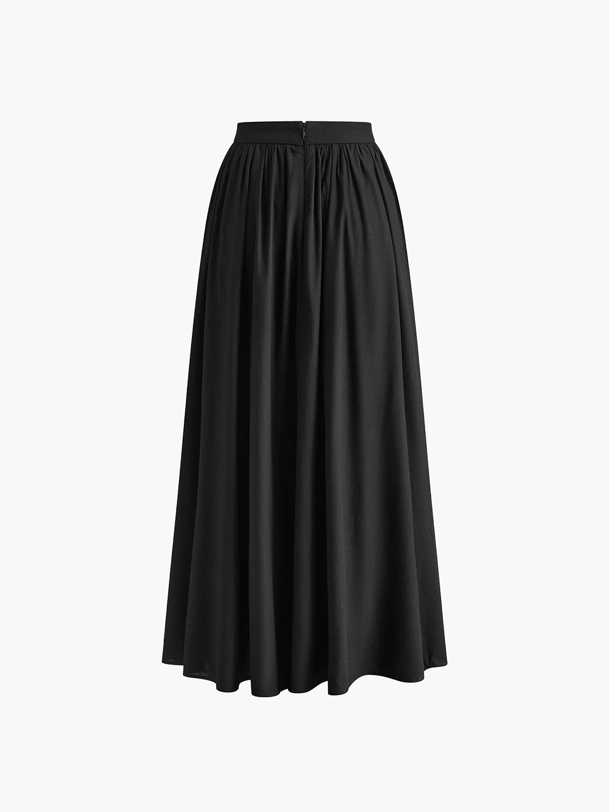 Florence | Women's High Waist Pleated A-Line Maxi Skirt with Pockets - Image 11