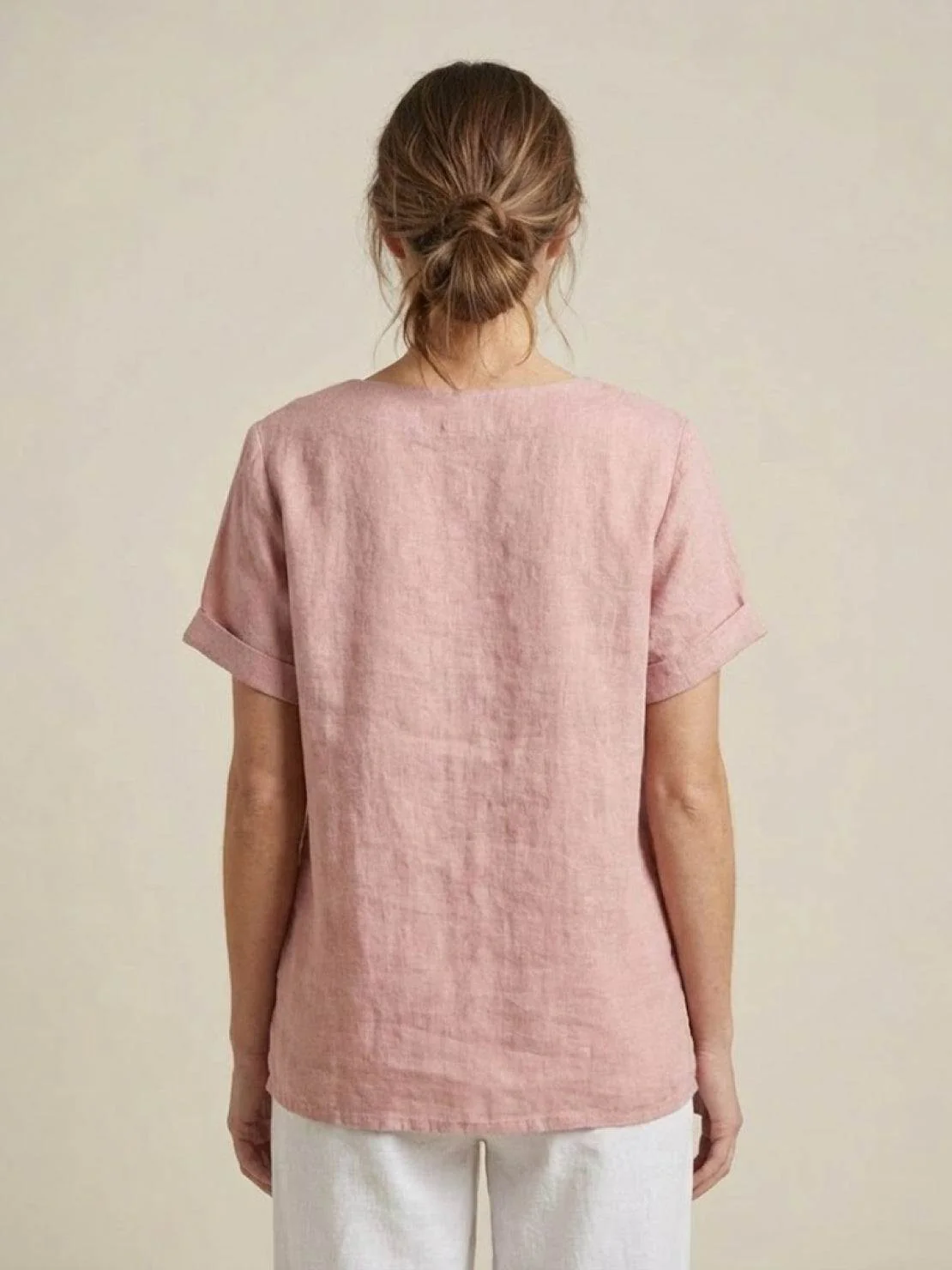 Foreen | Women's Casual Scoop Neck Button Detail Short Sleeve Top - Image 32