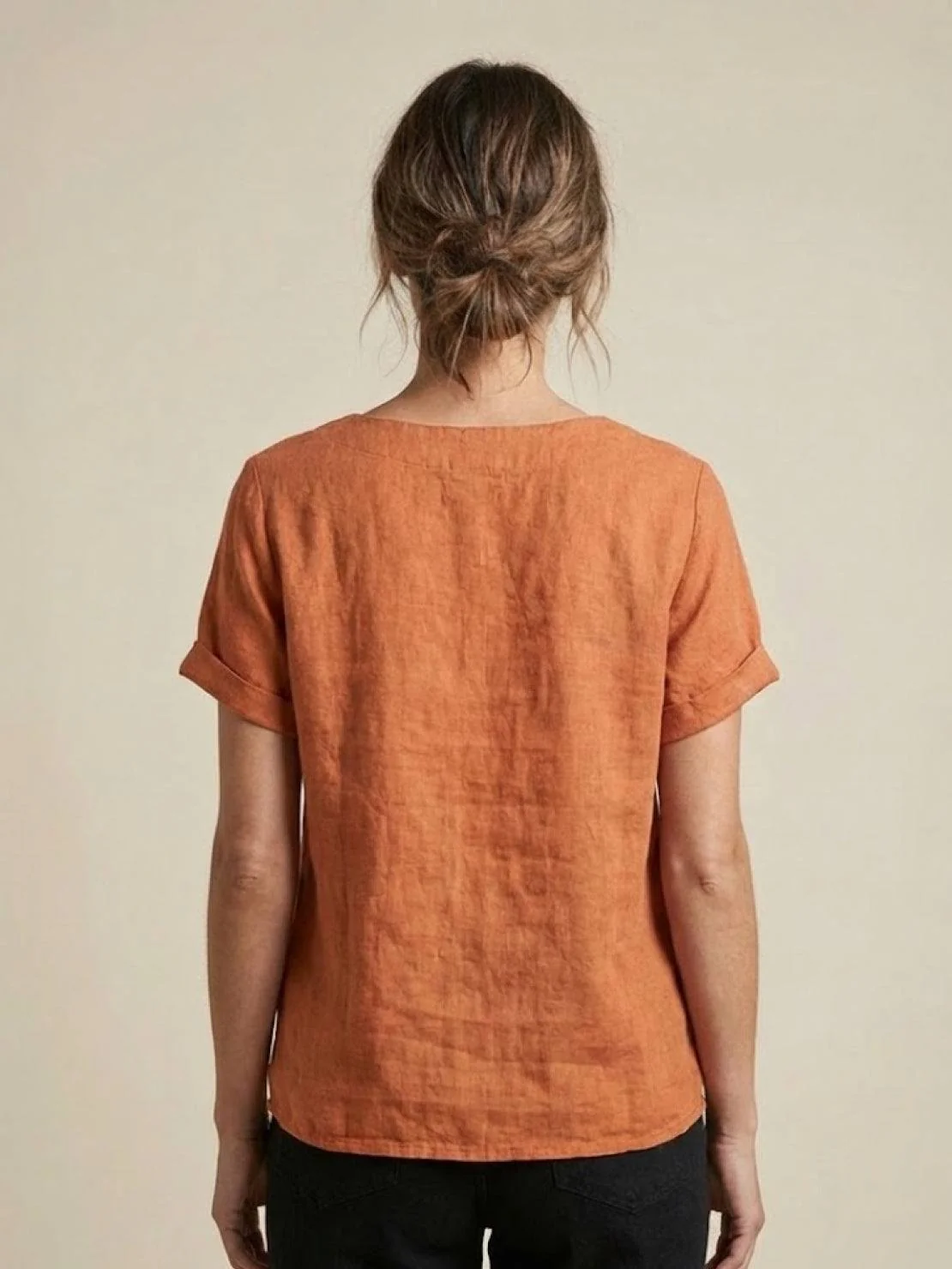 Foreen | Women's Casual Scoop Neck Button Detail Short Sleeve Top - Image 40