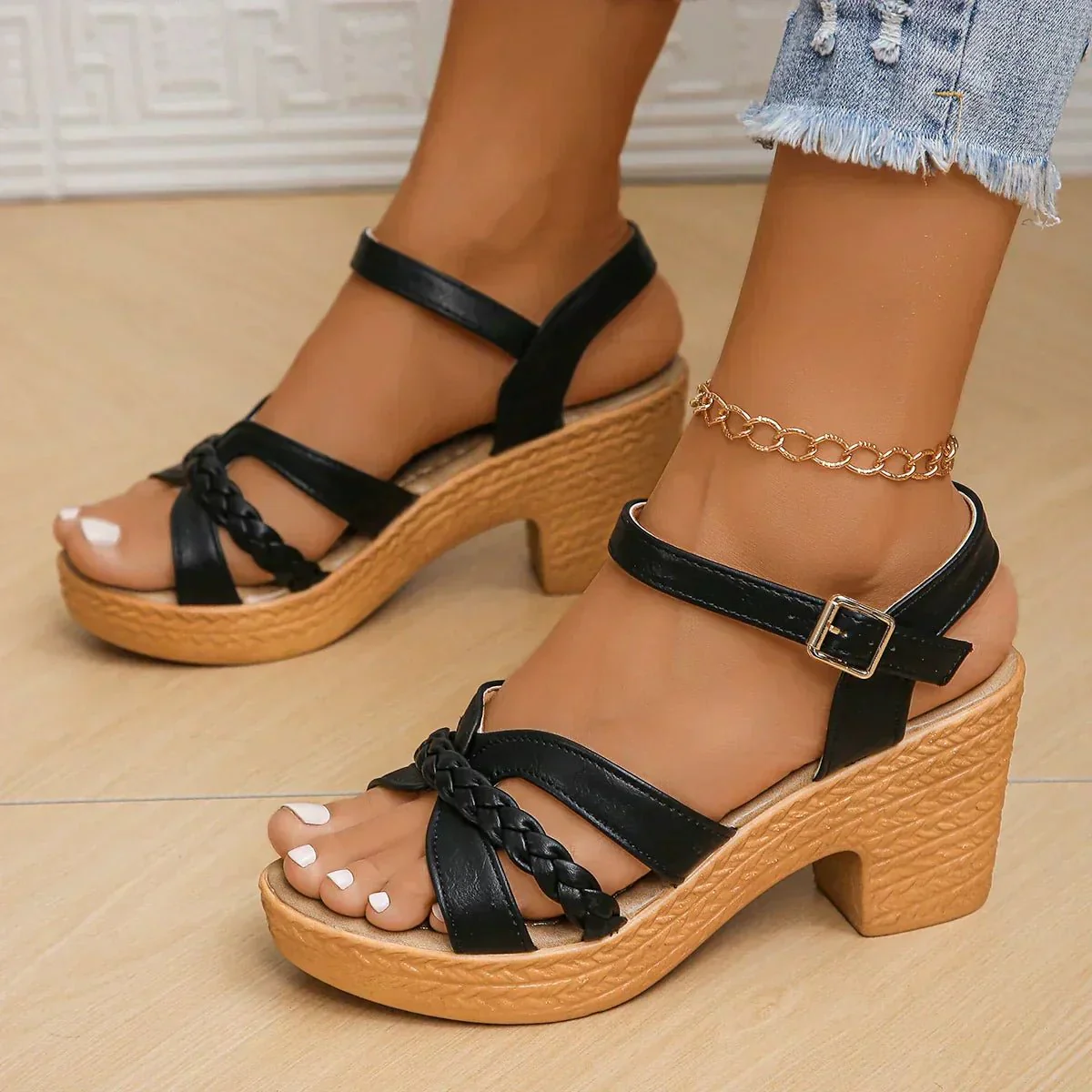 Freya | Women's Braided Platform Sandal - Image 6