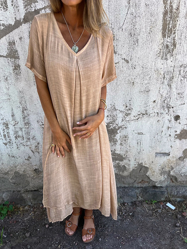 Garnet | Women's Flowy Draped Maxi Dress Cocktail - Image 2