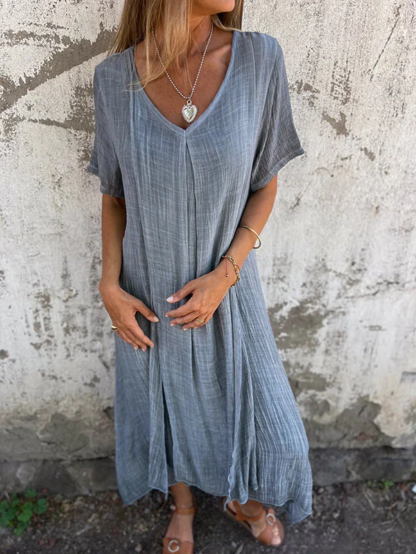 Garnet | Women's Flowy Draped Maxi Dress Cocktail - Image 5