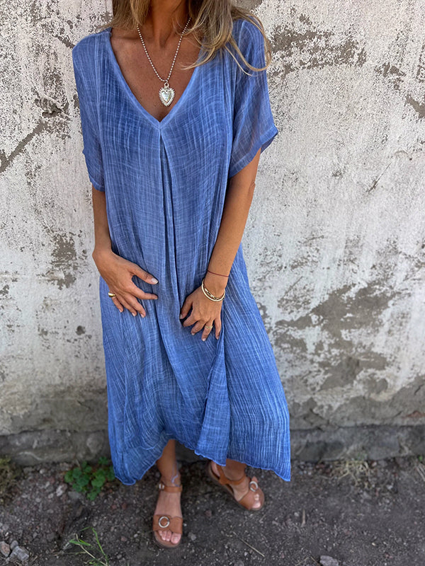 Garnet | Women's Flowy Draped Maxi Dress Cocktail - Image 6