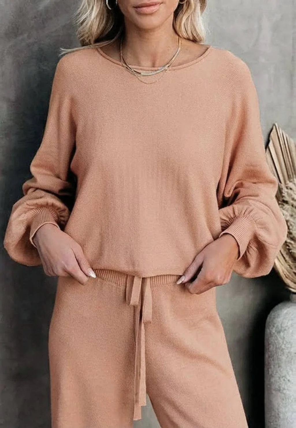 Hailey | Women's Cropped Sweatshirt and Wide-Leg Pants Lounge Set - Image 14