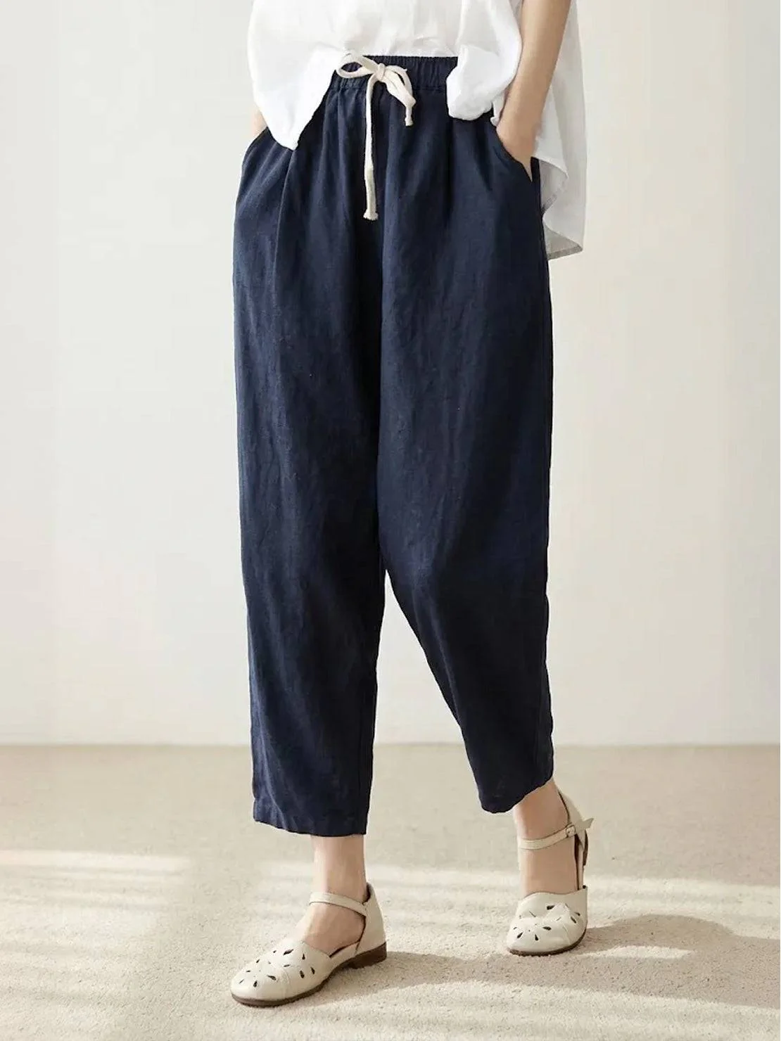 Harper | Women's Casual Drawstring Straight-Leg Casual Pants - Image 5