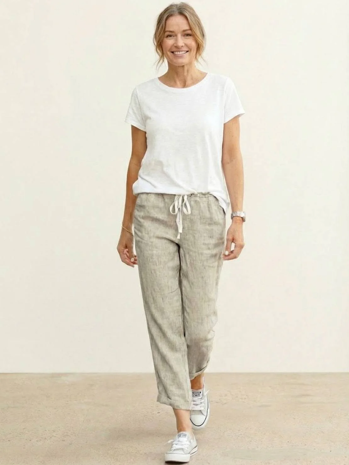 Harper | Women's Casual Drawstring Straight-Leg Casual Pants - Image 9