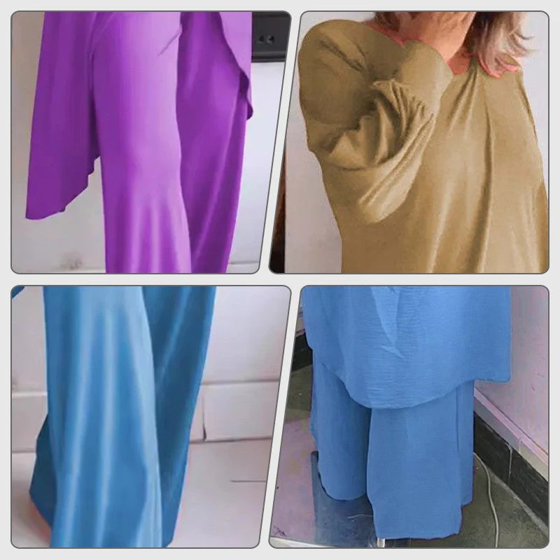 Haven | Women's Two Piece Set Long Sleeve Tunic Top Wide Leg Pants - Image 8