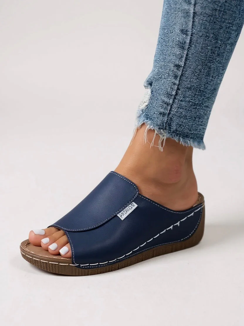 Heather | Women's Platform Cushioned Slides - Image 3