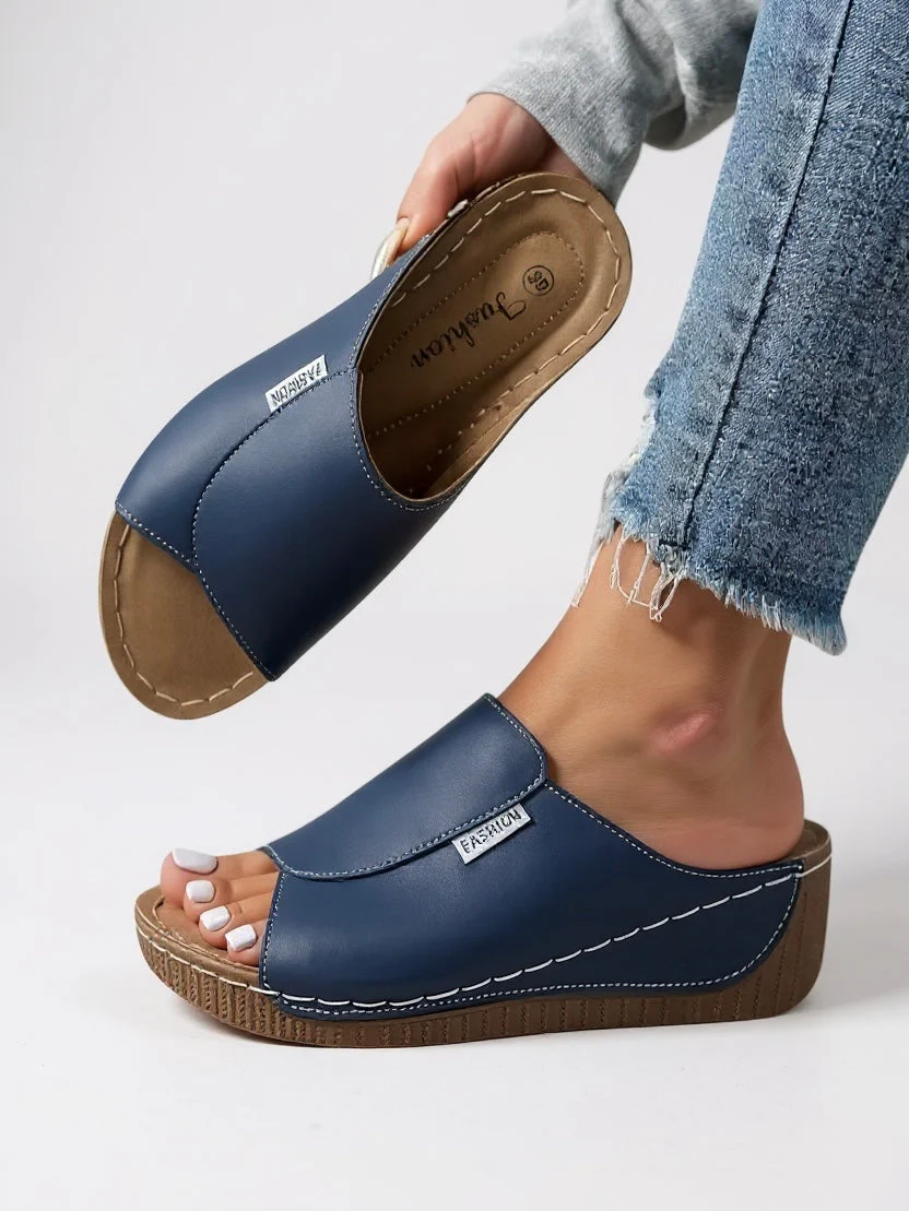 Heather | Women's Platform Cushioned Slides - Image 4