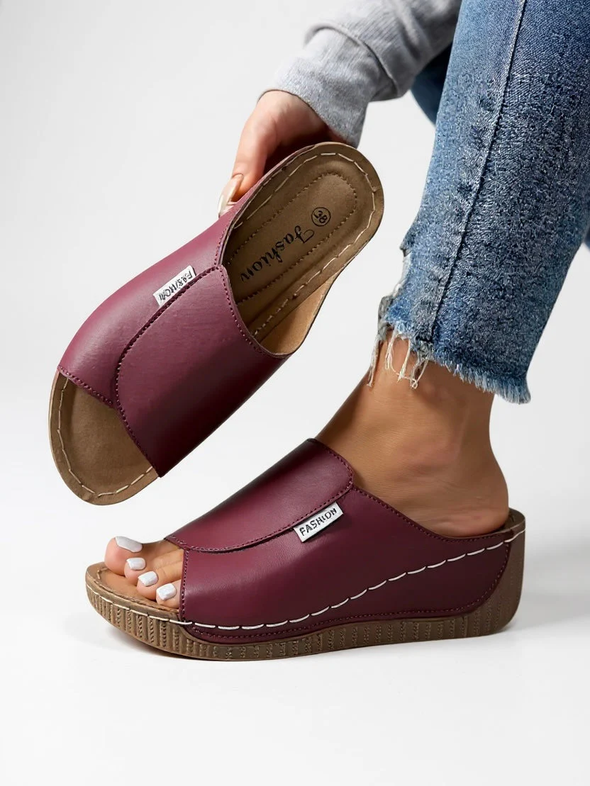 Heather | Women's Platform Cushioned Slides - Image 5