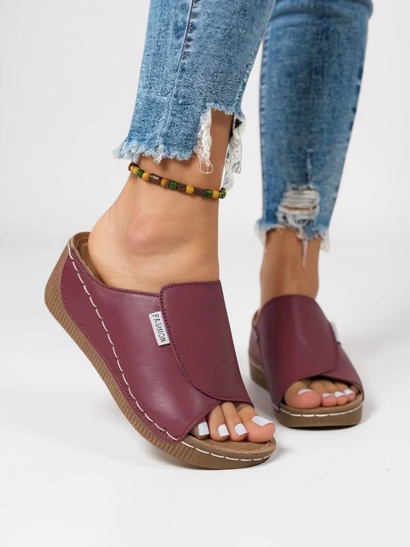 Heather | Women's Platform Cushioned Slides - Image 6