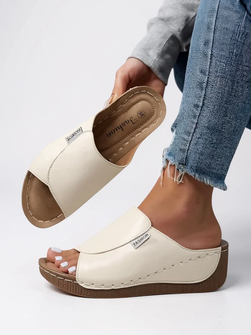 Heather | Women's Platform Cushioned Slides - Image 9