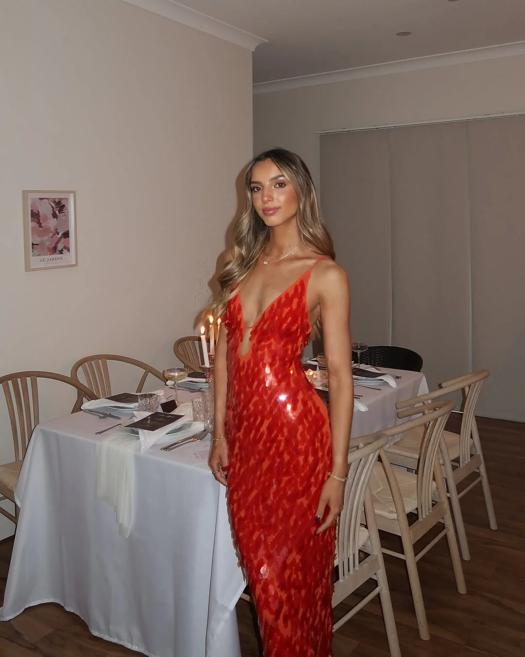 Holly | Women's Wedding Guest Sequin Backless Dress - Image 4