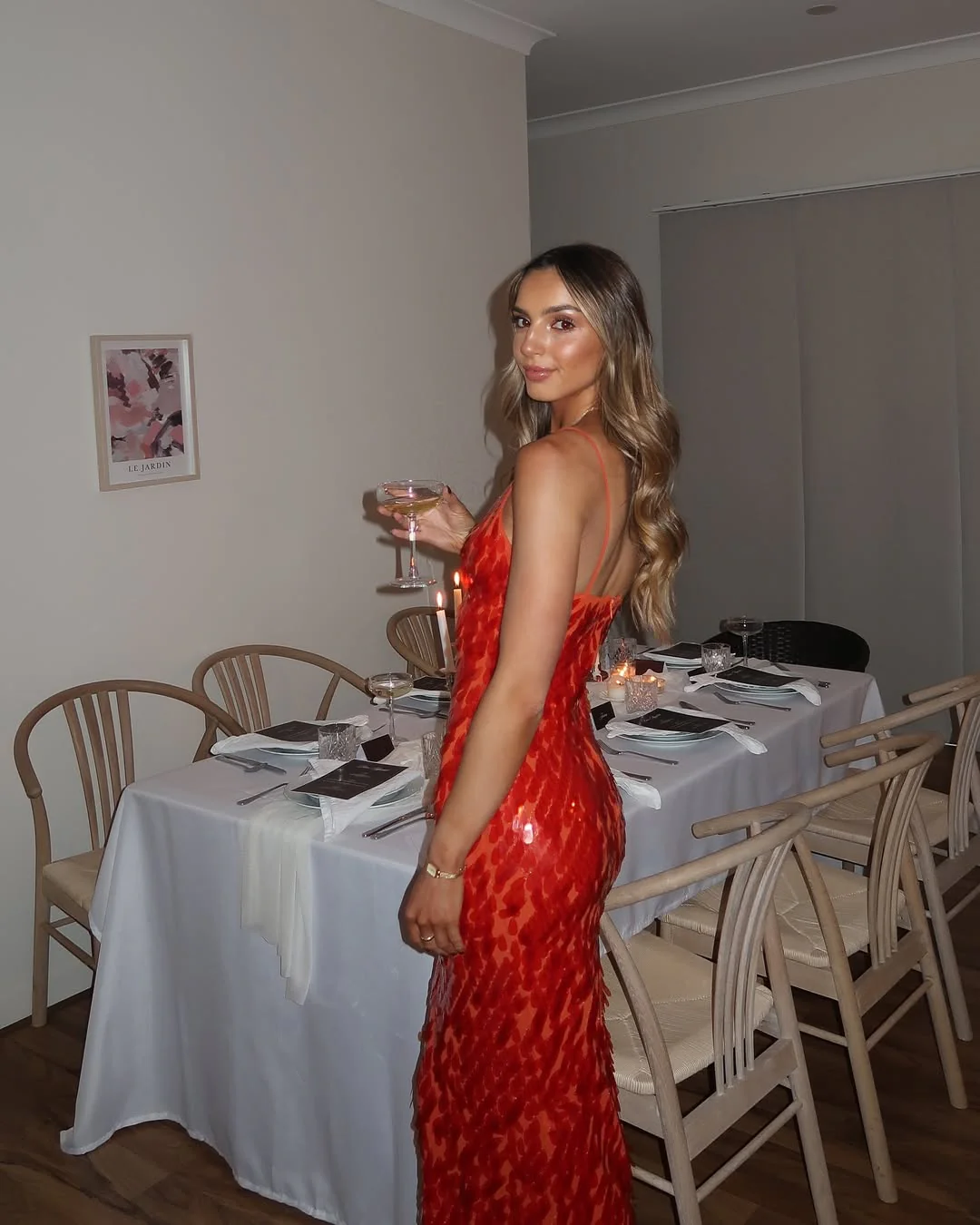Holly | Women's Wedding Guest Sequin Backless Dress - Image 5