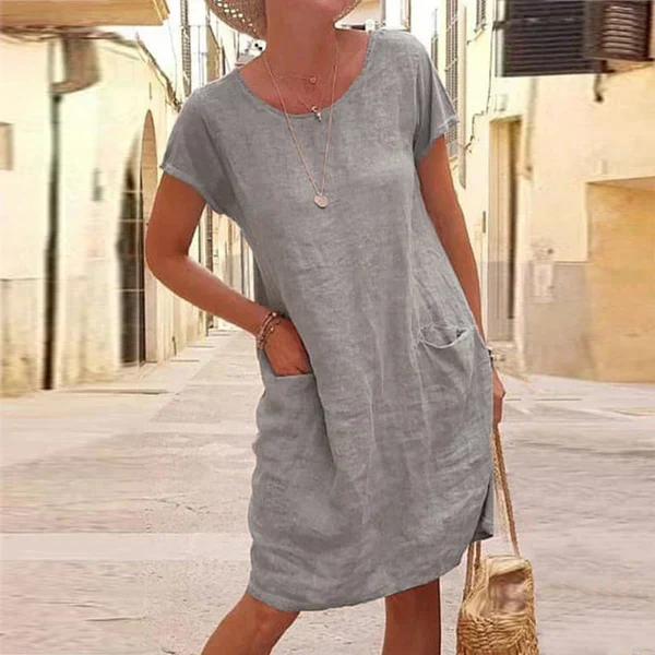 Jasmine | Women's Tummy Control Flowy Draped Dress - Image 3