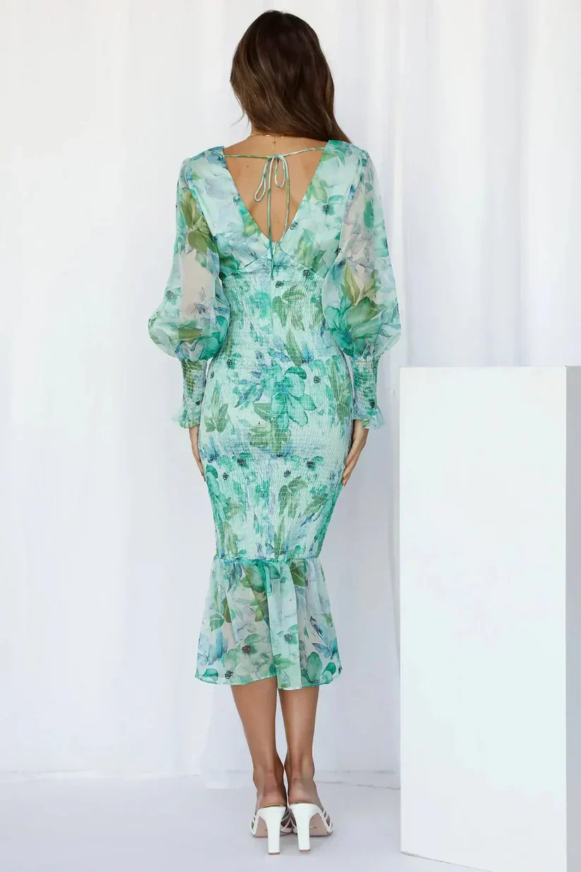 Julia | Women's Wedding Guest Floral Dress Evening - Image 7