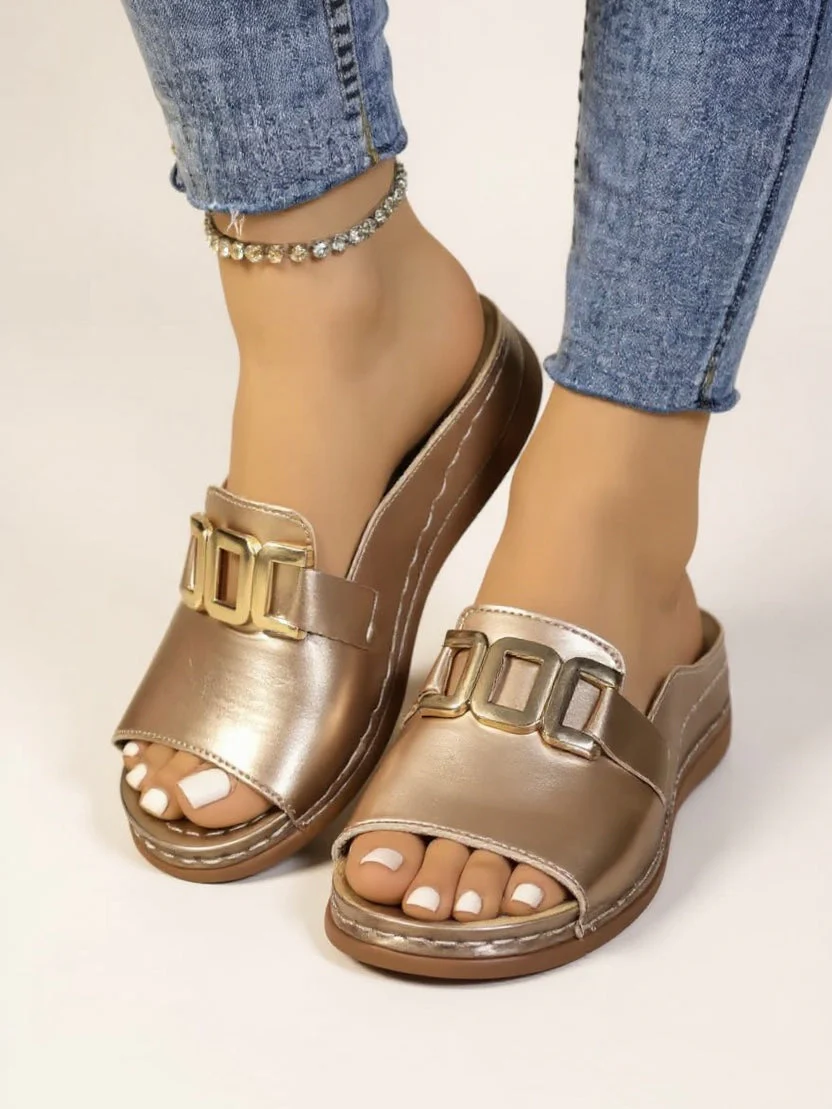 Juno | Women's Cushioned Buckle Slides - Image 6