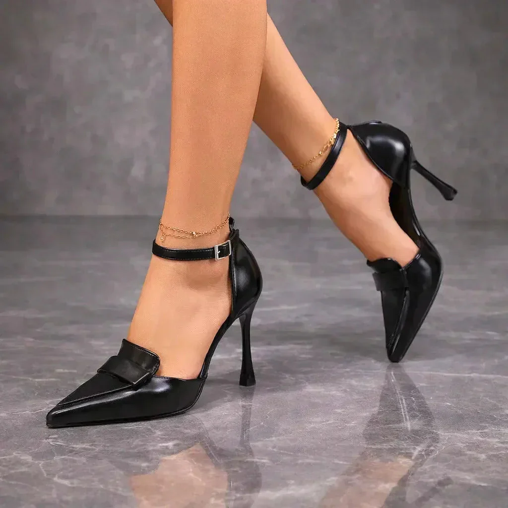 Lavinia | Women's Ankle Strap Pointed Toe Heels - Image 4