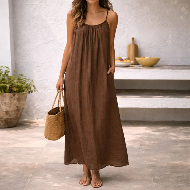 Lena | Women's Maxi Dress Spaghetti Strap Sundress