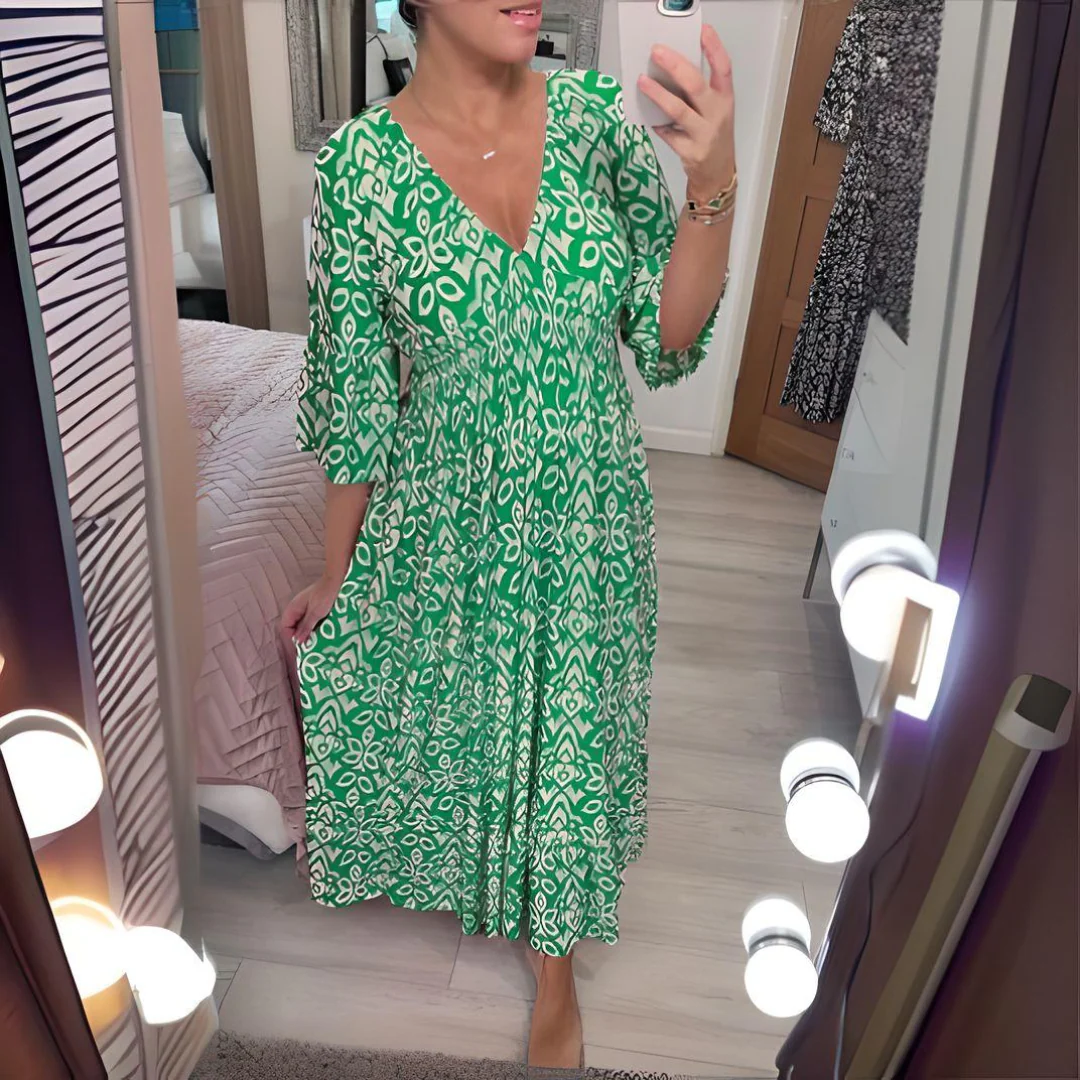 Linden | Women's Boho Flowy Printed Dress - Image 4