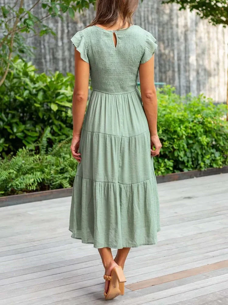 Lisette | Women's Tummy Control Draped Elegant Dress - Image 5