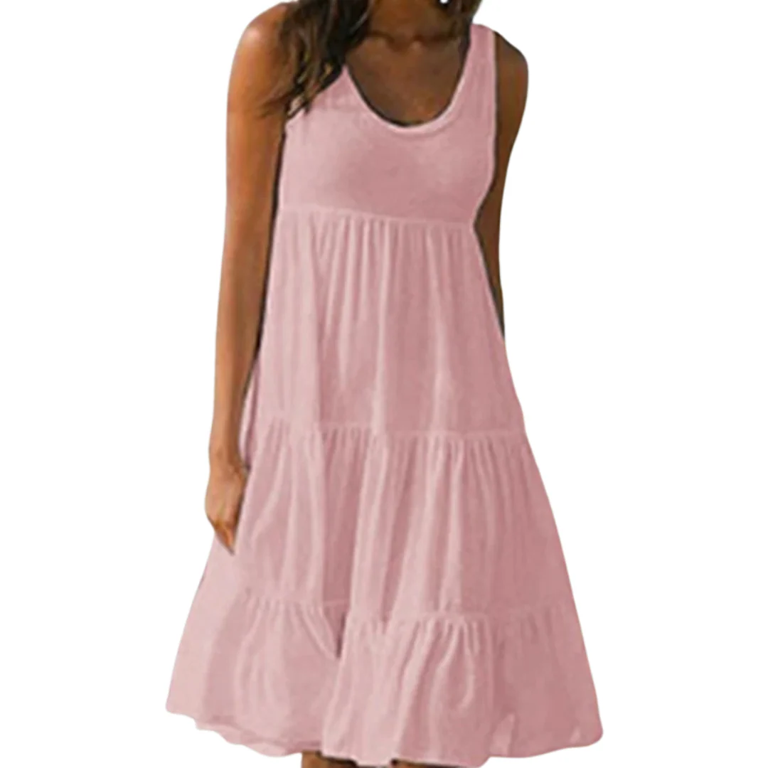 Luna | Women's Sleeveless Tiered Midi Dress Boho Summer - Image 5