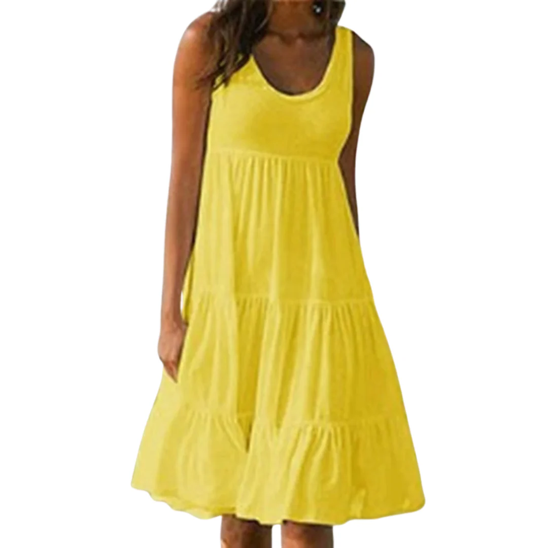 Luna | Women's Sleeveless Tiered Midi Dress Boho Summer - Image 6
