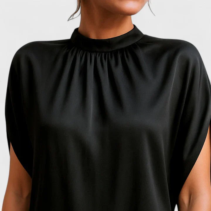 Mara | Women's Mock Neck Mini Dress Split Sleeve Going Out Dress - Image 4