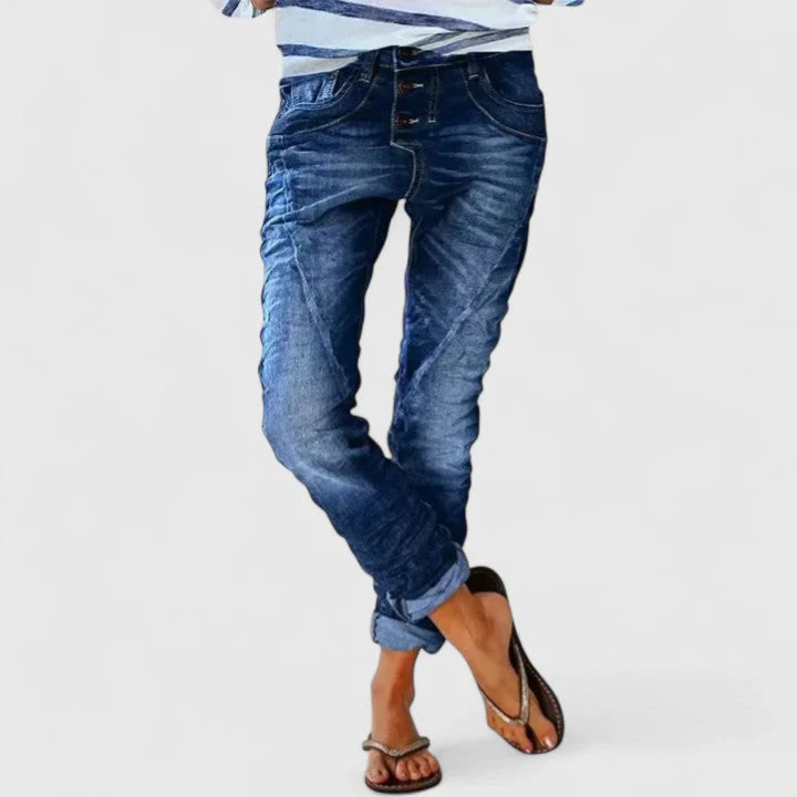 Marcella | Women's Distressed Wide Leg Jeans - Image 8