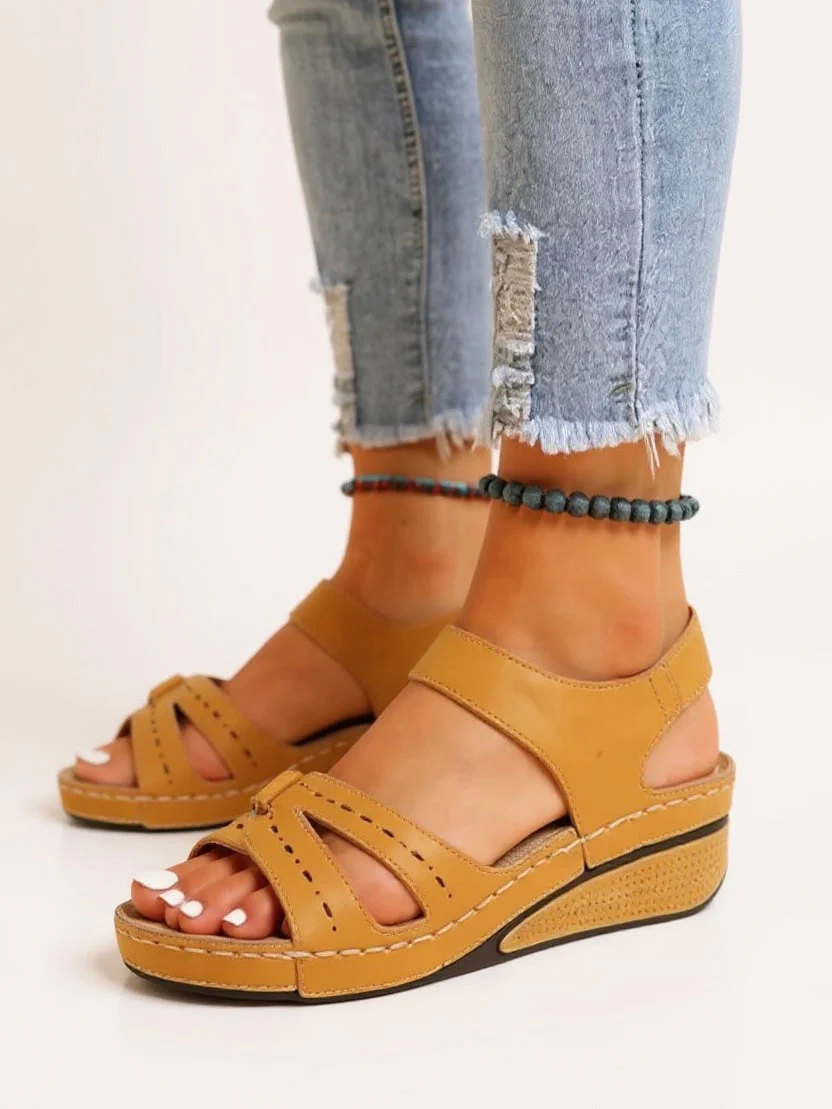 Maren | Women's Cushioned Adjustable Wedge Sandals - Image 2