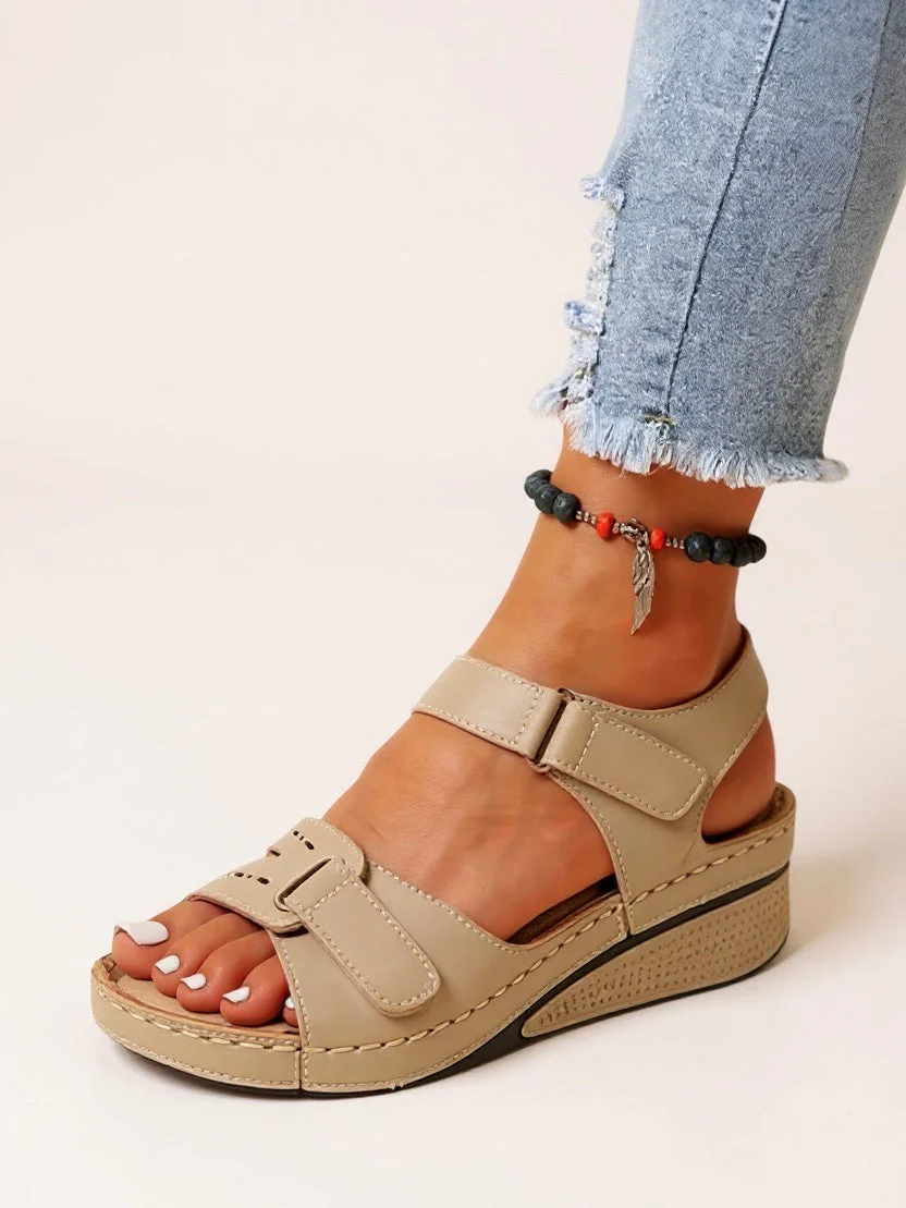 Maren | Women's Cushioned Adjustable Wedge Sandals - Image 4