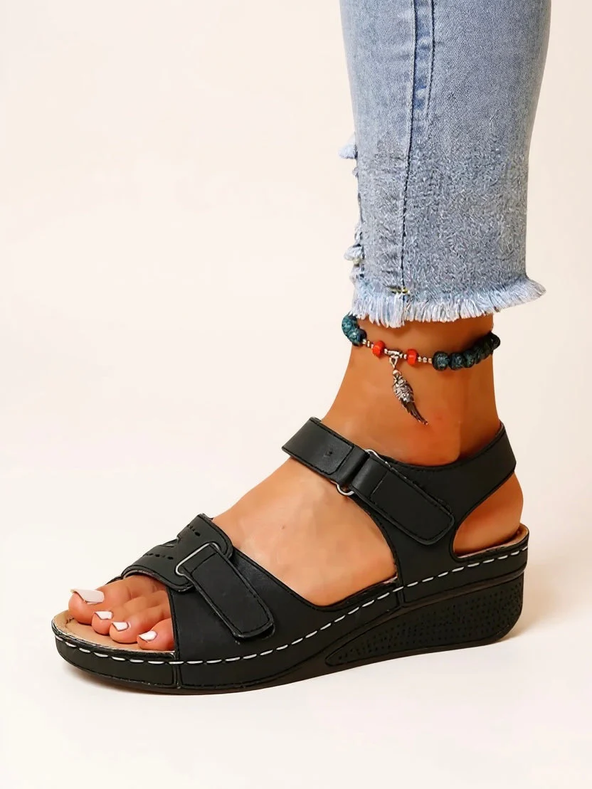 Maren | Women's Cushioned Adjustable Wedge Sandals - Image 5